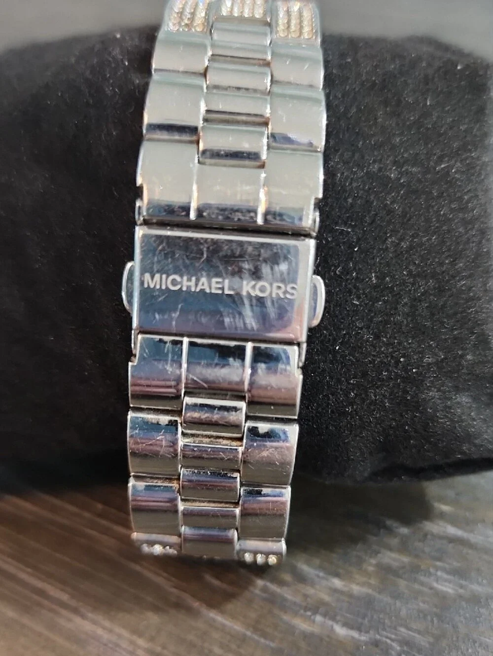 MICHAEL KORS Square Crystal Pavé Statement Watch - Silver Tone